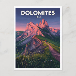 Dolomiten, Seceda Grat Ortisei Italien Geschenk Postkarte