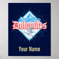 Dolomiten Südtirol Retro Skier Vintager Ski