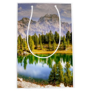 Dolomiten und Atemberaubender See Landschaft Mittlere Geschenktüte