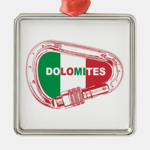 Dolomites Climbing Carabiner Ornament Aus Metall