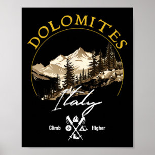 Dolomites Retro Vintage Bekleidung - Dolomites And Poster