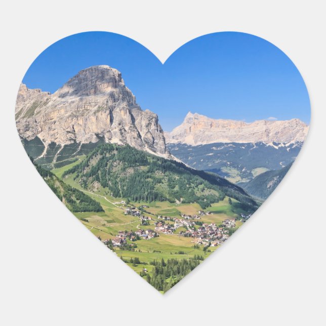 Dolomiti - Val Badia Herz-Aufkleber (Vorderseite)