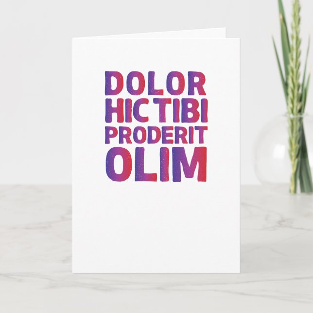Dolor Hic Tibi Poderit Olim- Ovid quote Karte (Vorderseite)