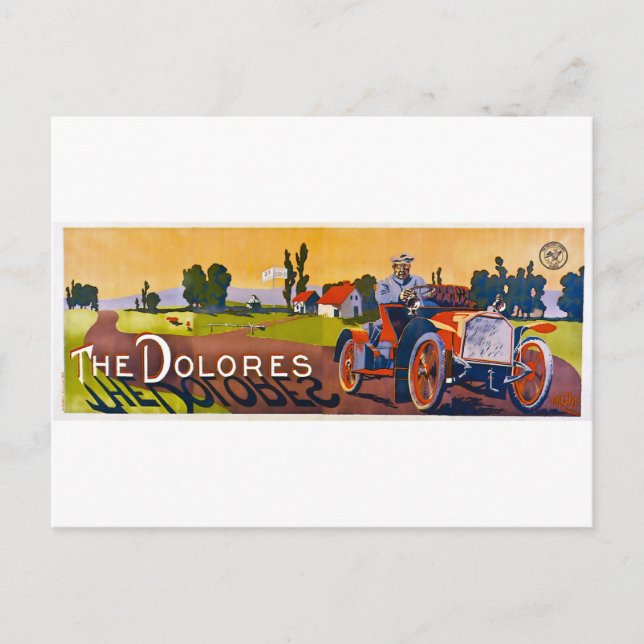 Dolores Automobile Postkarte (Vorderseite)