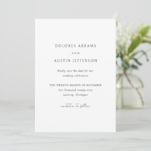 Dolores Classic Elegante Wedding Save The Date