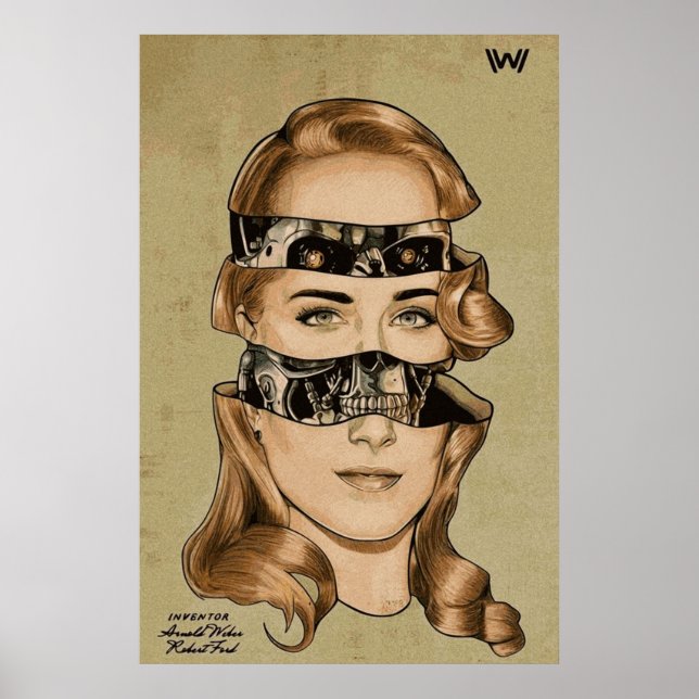 Dolores von Westworld SciFi Robot Artwork Poster (Vorne)