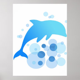 Dolphin-Abstract-Design Poster