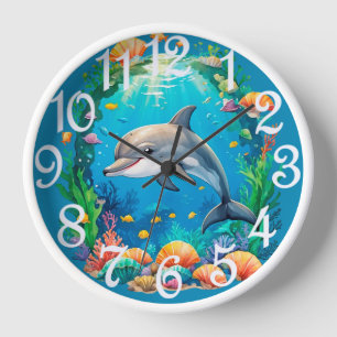 Dolphin-Acrylwand-Uhr Uhr