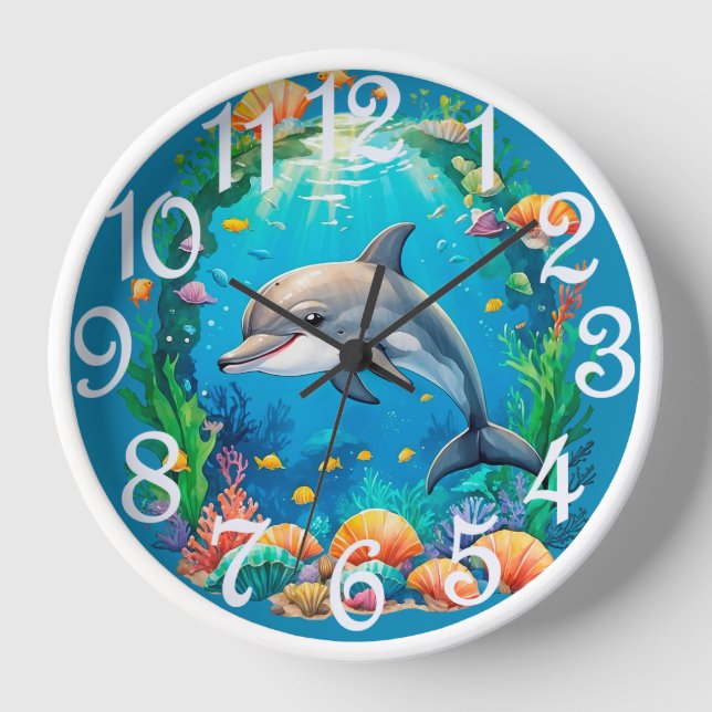 Dolphin-Acrylwand-Uhr Uhr (Vorderseite)