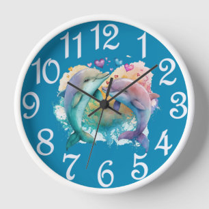 Dolphin-Acrylwand-Uhr Uhr