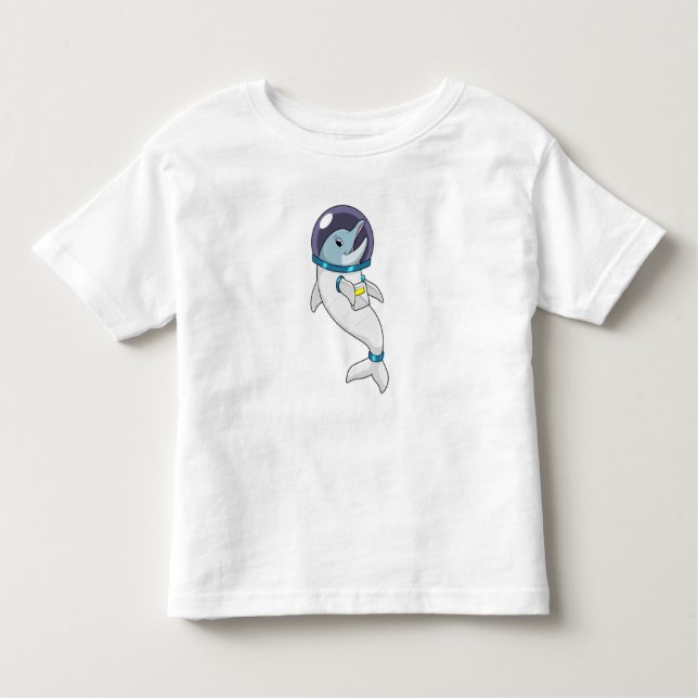 Dolphin als Astronaut in Kostüm Kleinkind T-shirt (Vorderseite)