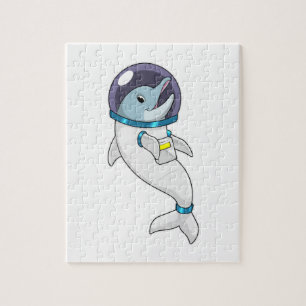 Dolphin als Astronaut in Kostüm Puzzle