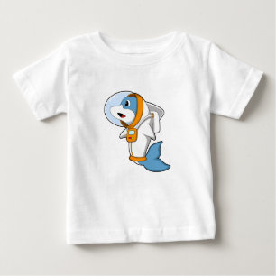 Dolphin als Astronaut mit Kostüm Baby T-shirt