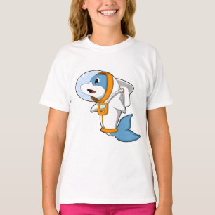 Dolphin als Astronaut mit Kostüm T-Shirt