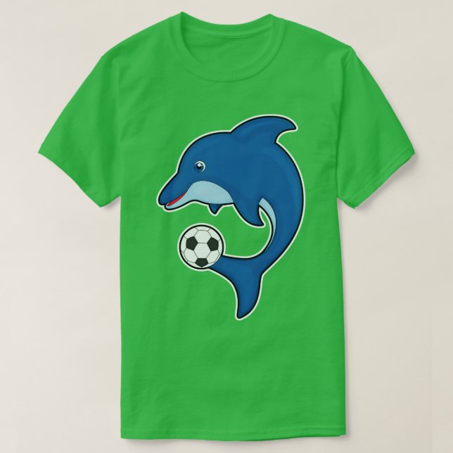 Dolphin als Ballspieler T-Shirt (Design vorne)