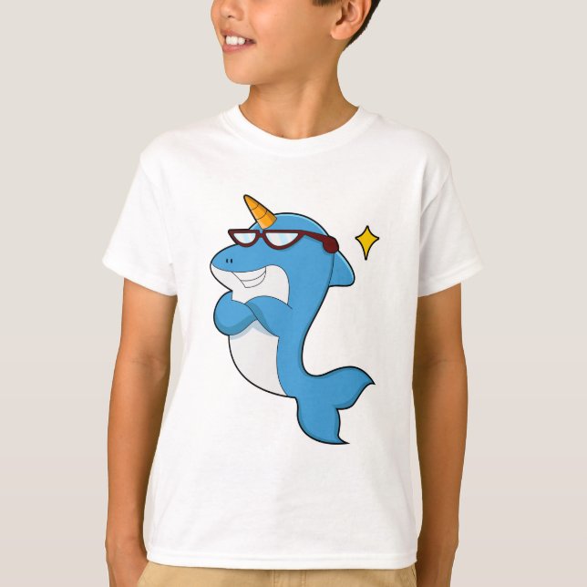Dolphin als Einhorn mit Brille.PNG T-Shirt (Vorderseite)