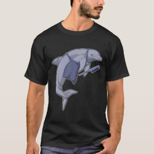 Dolphin als Friseur mit Kamm T-Shirt