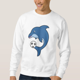 Dolphin als Fußballspieler mit Fußball Sweatshirt