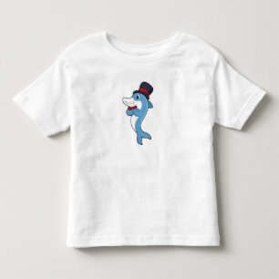 Dolphin als Gentleman mit Hat Kleinkind T-shirt