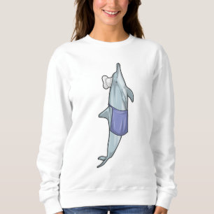 Dolphin als Koch mit Koch Hut Sweatshirt