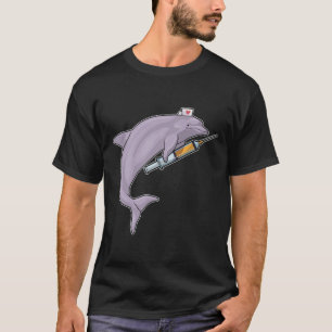Dolphin als Krankenschwester mit Spritze T-Shirt