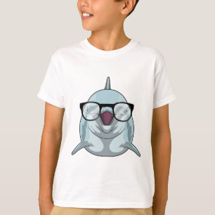 Dolphin als Nerd mit Brille T-Shirt