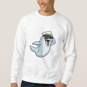 Dolphin als Polizist mit Polizeihut Sweatshirt