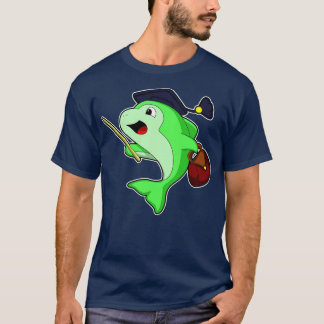 Dolphin als Professor mit Bag Pointer T-Shirt
