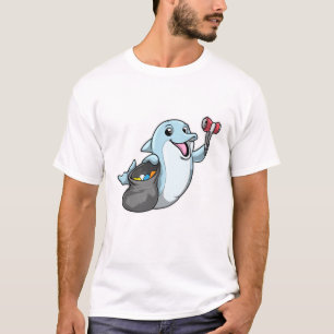 Dolphin als Reiniger mit Mülltüte T-Shirt