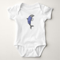 Dolphin als Sekretär mit Papierstapel