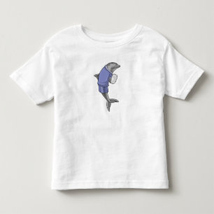 Dolphin als Sekretär mit Papierstapel Kleinkind T-shirt