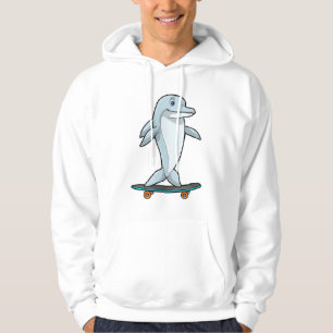 Dolphin als Skater mit Skateboard Hoodie