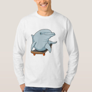 Dolphin als Skater mit Skateboard T-Shirt
