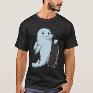 Dolphin als Skater mit Skateboard T-Shirt