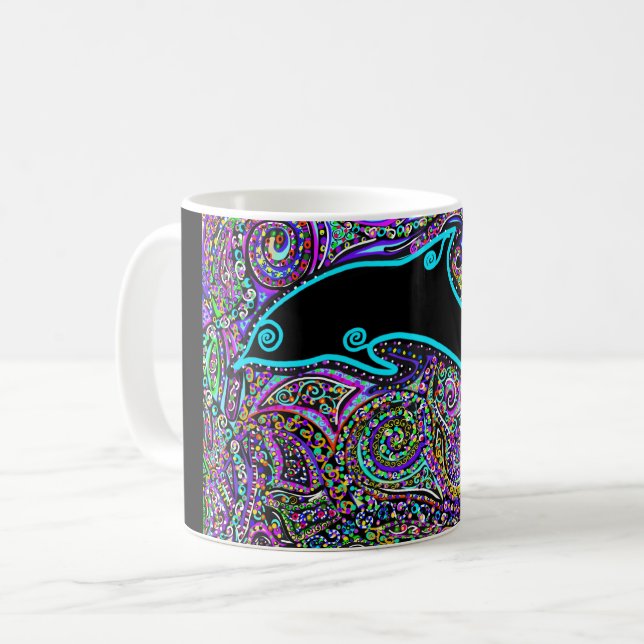 Dolphin Art Design Kaffeetasse (Vorderseite Links)
