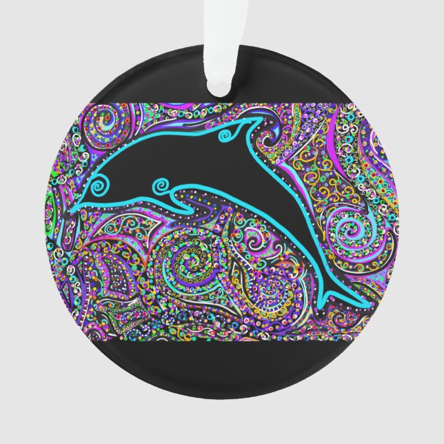 Dolphin Art Design Ornament (Vorderseite)