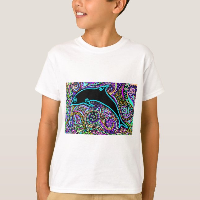 Dolphin Art Design T-Shirt (Vorderseite)
