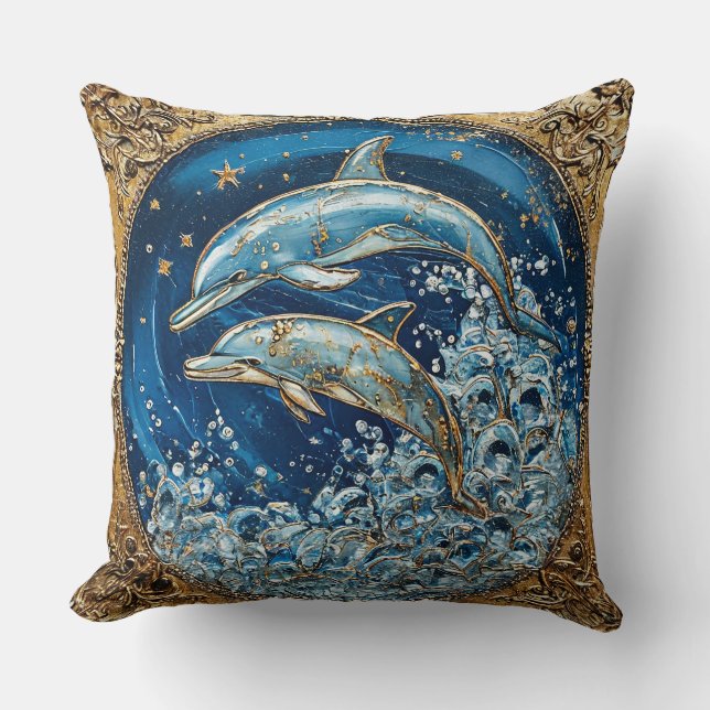Dolphin Art Kissen (Vorderseite)
