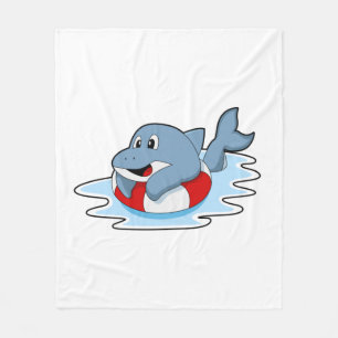 Dolphin at Swimming with Swim ring. Fleecedecke