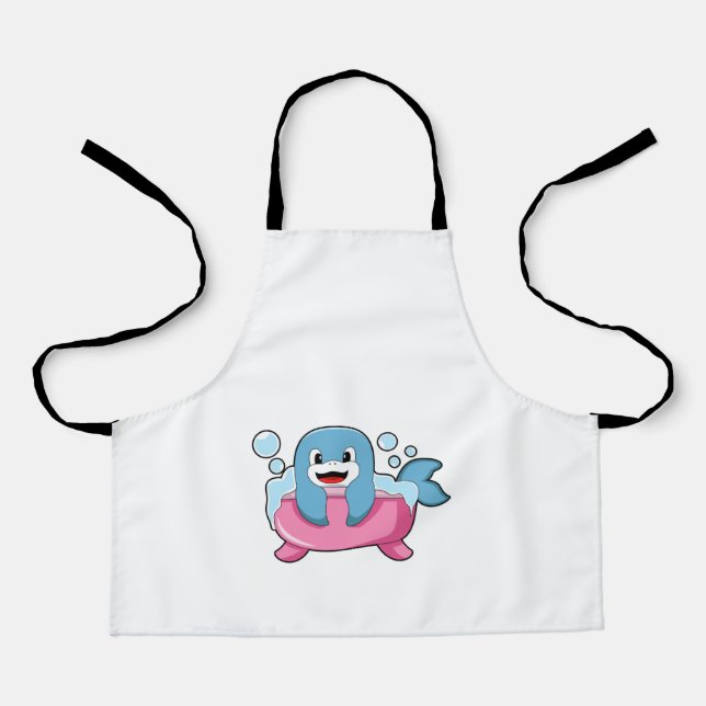 Dolphin auf der Badewanne Schürze (Vorderseite)