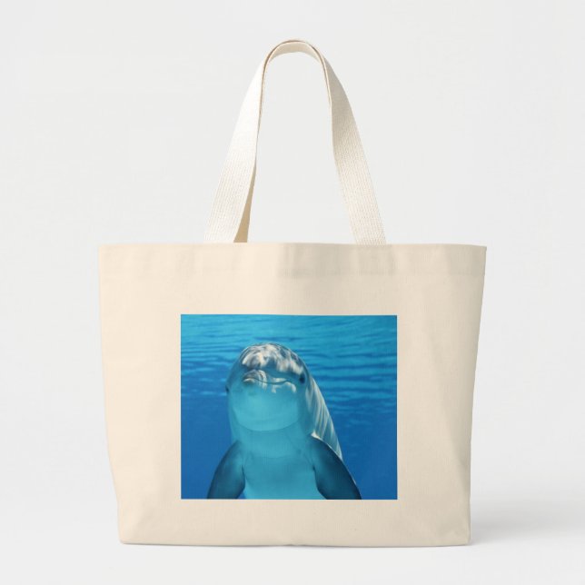 Dolphin aus dem Wasser Jumbo Stoffbeutel (Vorne)