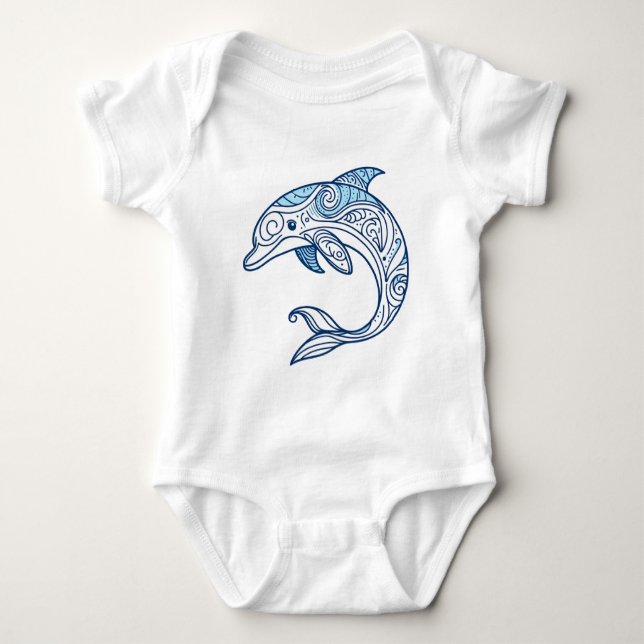Dolphin Baby Bodysuit Baby Strampler (Vorderseite)