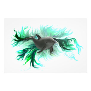 Dolphin Baby Fotodruck