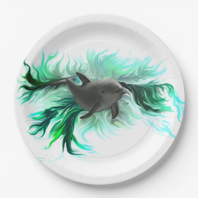 Dolphin Baby Pappteller (Vorderseite)