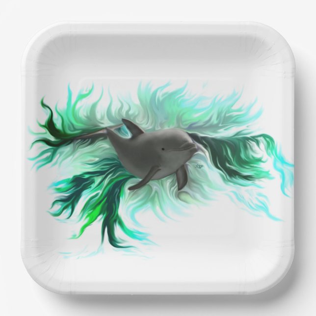 Dolphin Baby Pappteller (Vorderseite)