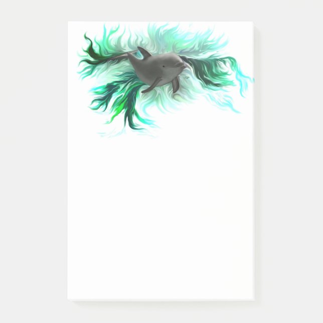 Dolphin Baby Post-it Klebezettel (Vorderseite)