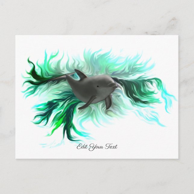 Dolphin Baby Postkarte (Vorderseite)