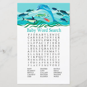 Dolphin Baby Shooter Word Search Game