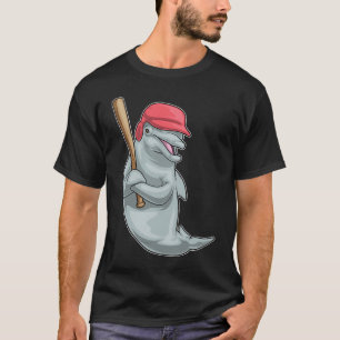 Dolphin Baseball Baseball-Fledermaus T-Shirt