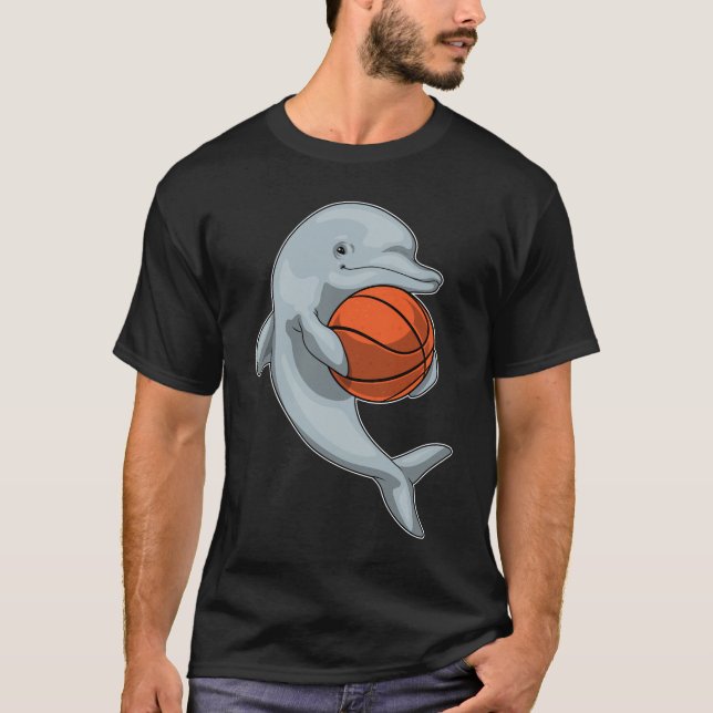 Dolphin Basketball-Spieler Basketball T-Shirt (Vorderseite)
